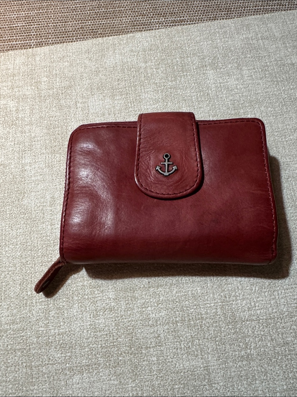 Women's Red Handcrafted Harbour 2nd Leather Wallet